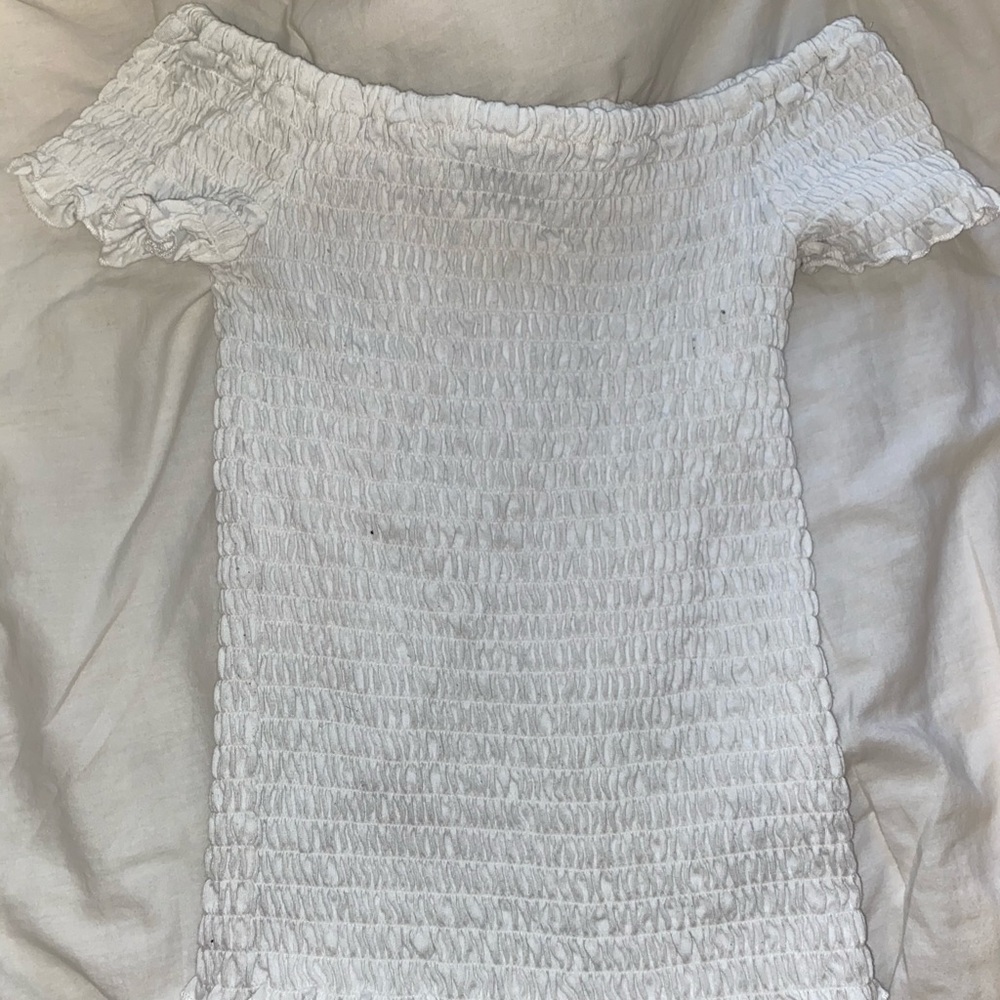White off the shoulder shirt